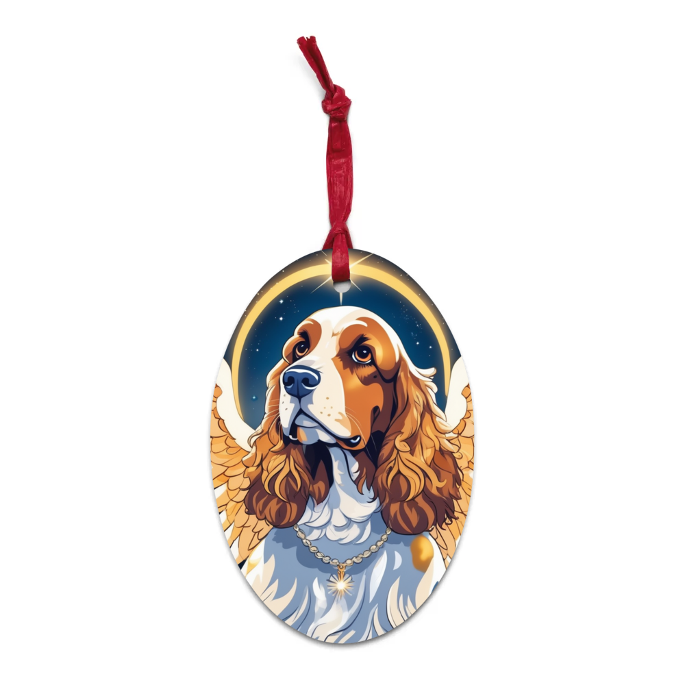 PugMug Custom English Cocker Spaniel Wooden Ornament