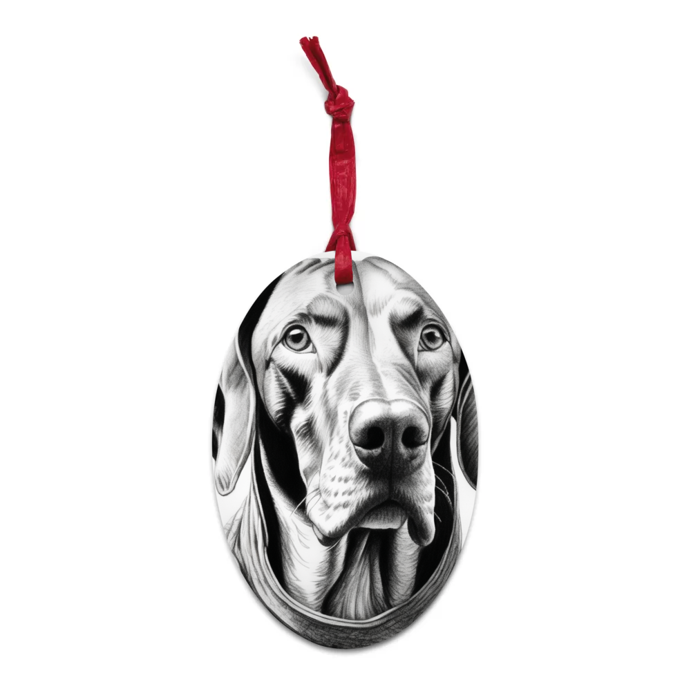 PugMug Custom Vizsla Wooden Ornament