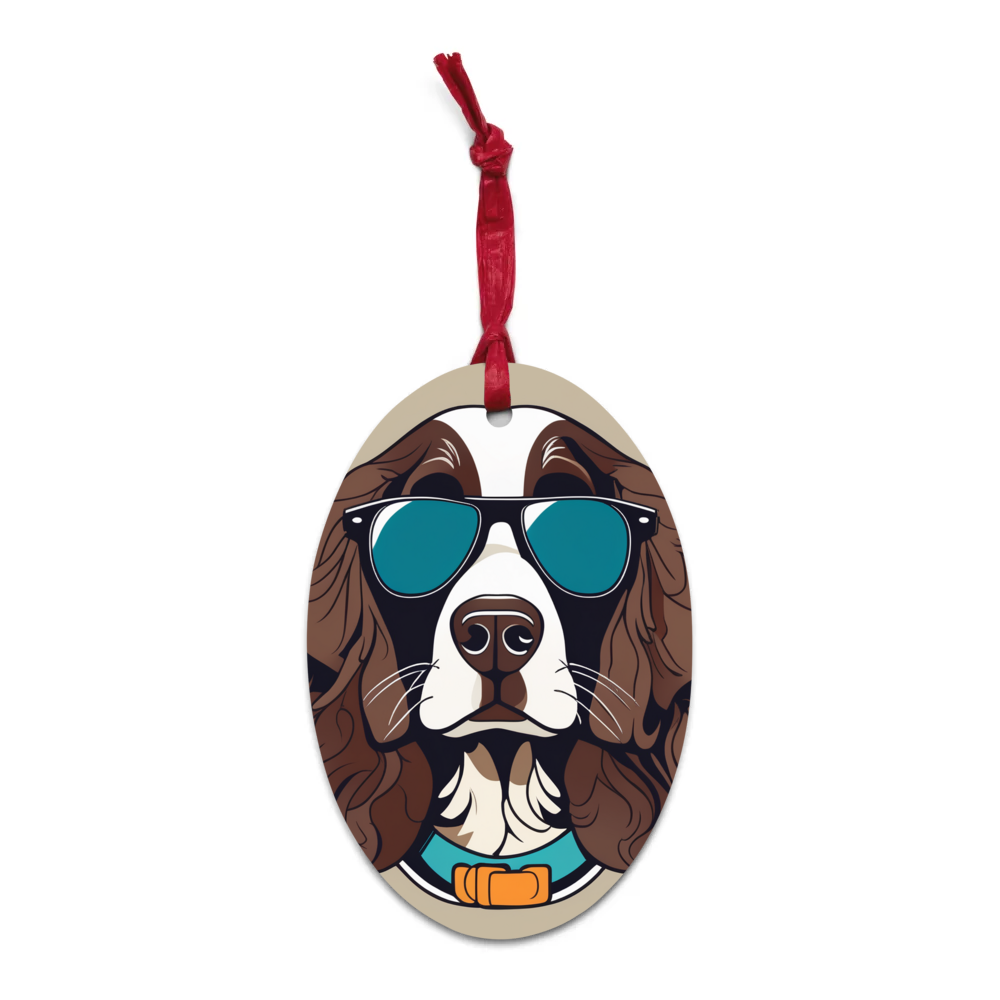 PugMug Custom English Springer Spaniel Wooden Ornament