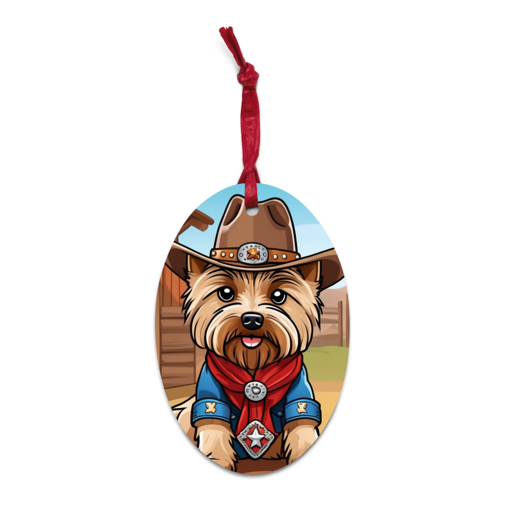 PugMug Custom Cairn Terrier Wooden Ornament