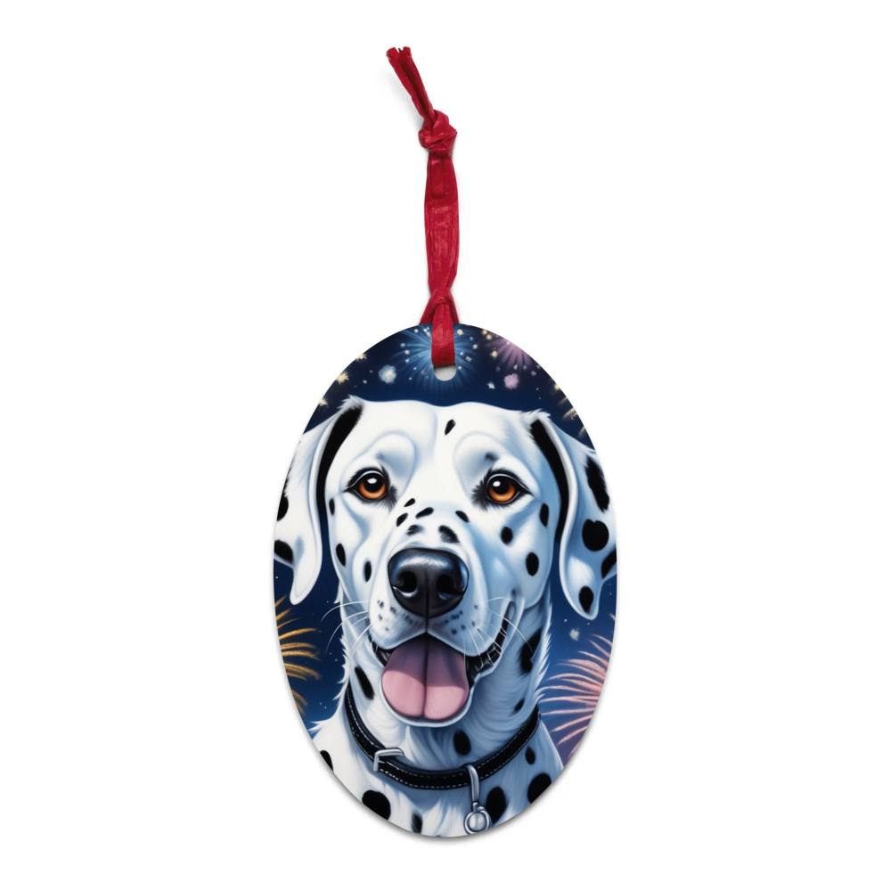 PugMug Custom Dalmatian Wooden Ornament