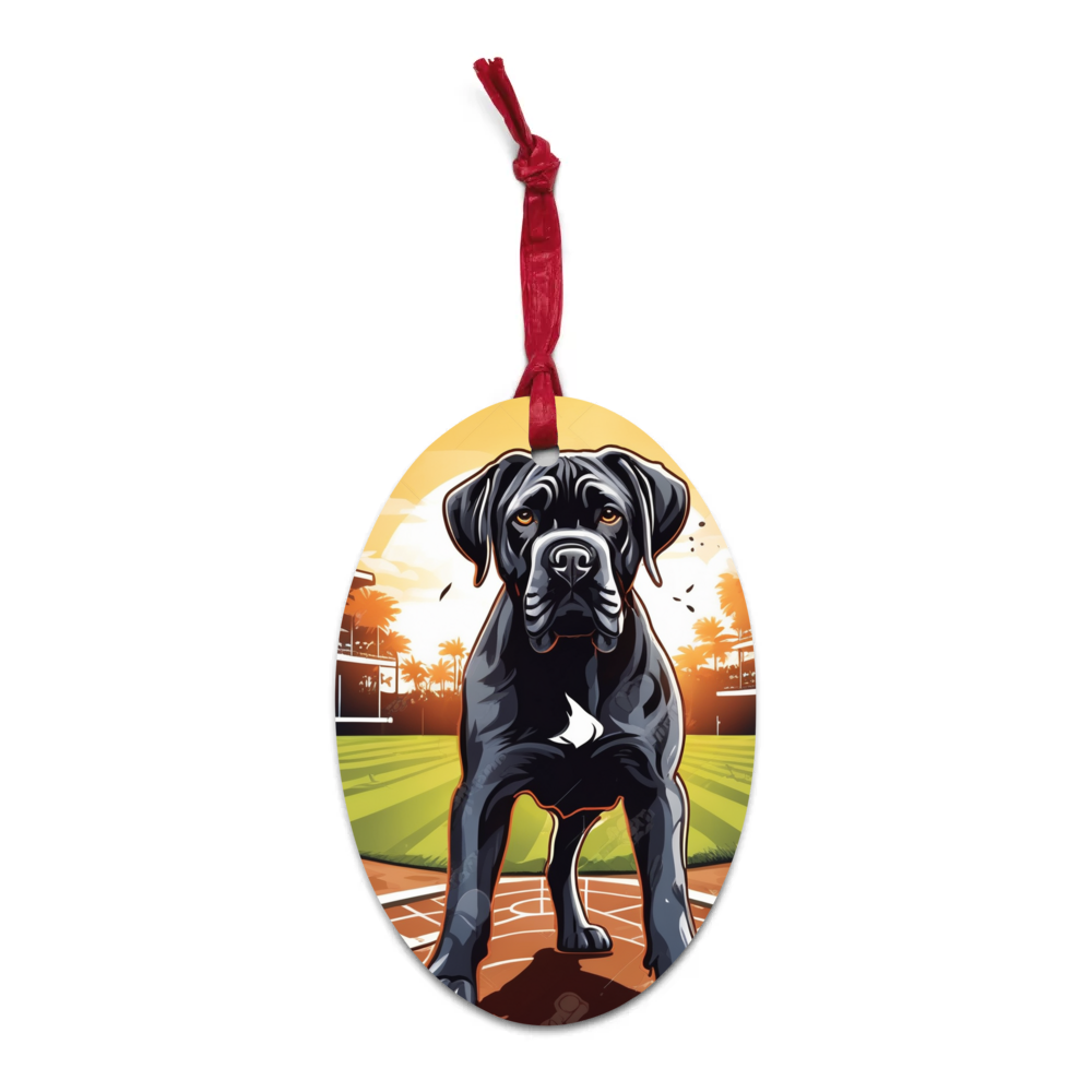 PugMug Custom Cane Corso Wooden Ornament