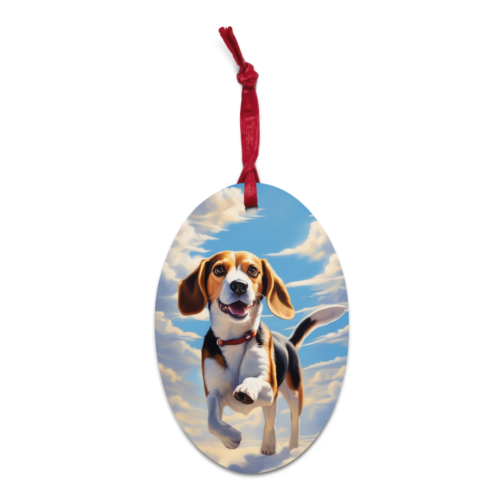 PugMug Custom Beagle Wooden Ornament