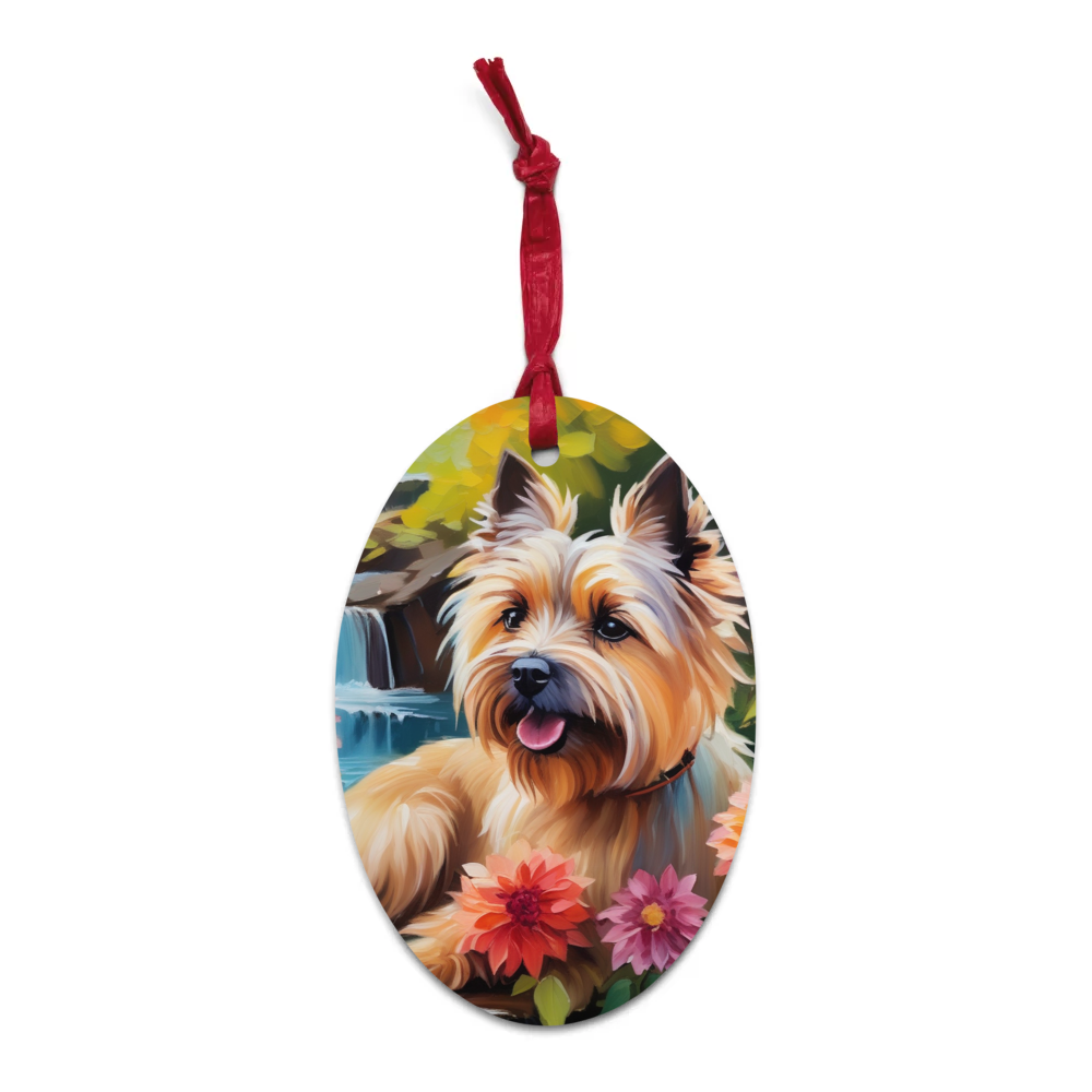 PugMug Custom Cairn Terrier Wooden Ornament