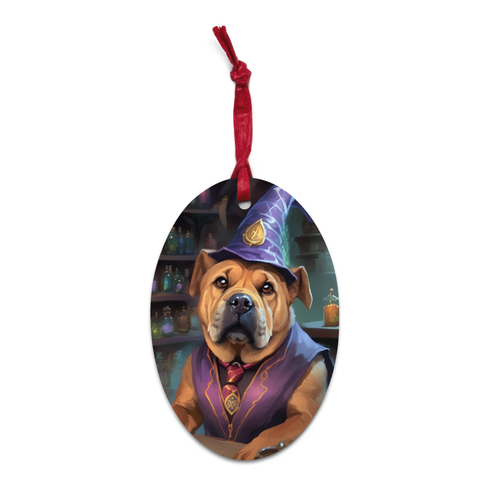 PugMug Custom Halina Wooden Ornament