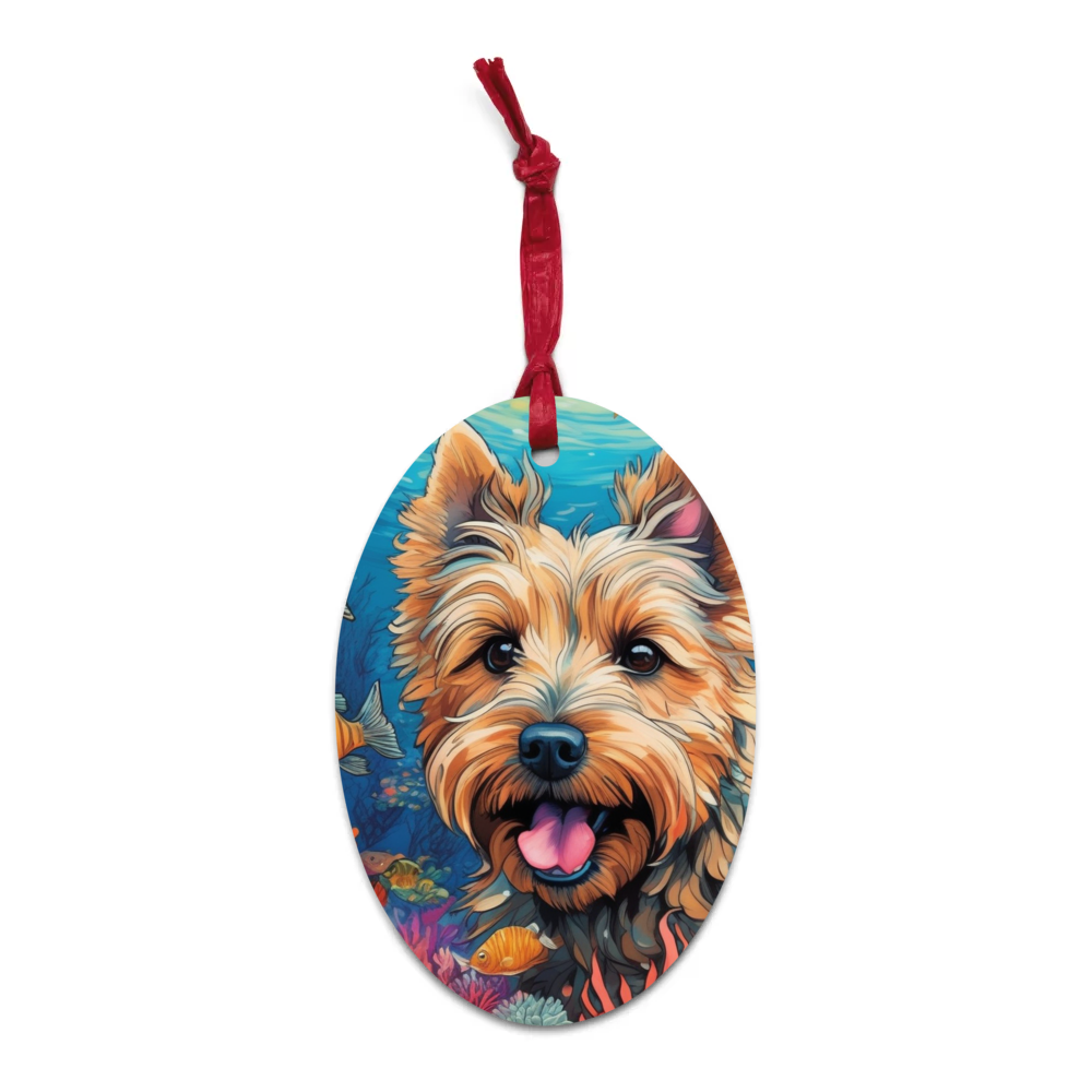 PugMug Custom Cairn Terrier Wooden Ornament