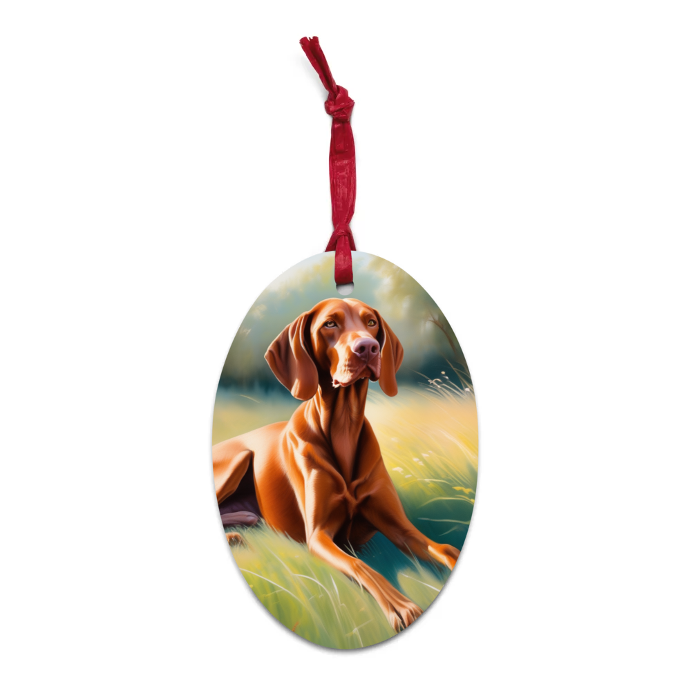 PugMug Custom Vizsla Wooden Ornament