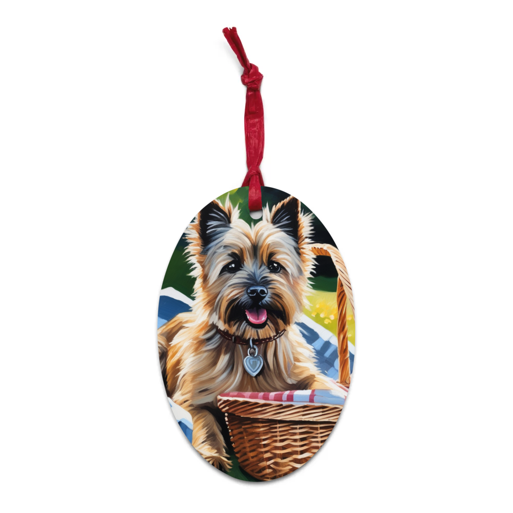 PugMug Custom Cairn Terrier Wooden Ornament