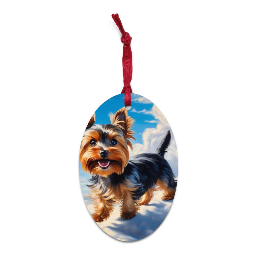 PugMug Custom Yorkshire Terrier Wooden Ornament