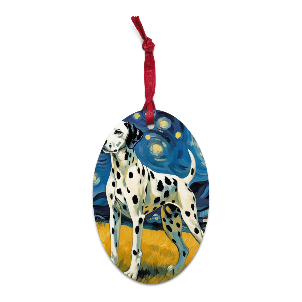 PugMug Custom Dalmatian Wooden Ornament