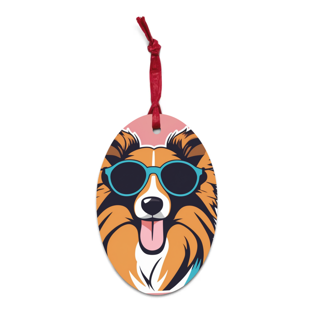 PugMug Custom Shetland Sheepdog Wooden Ornament