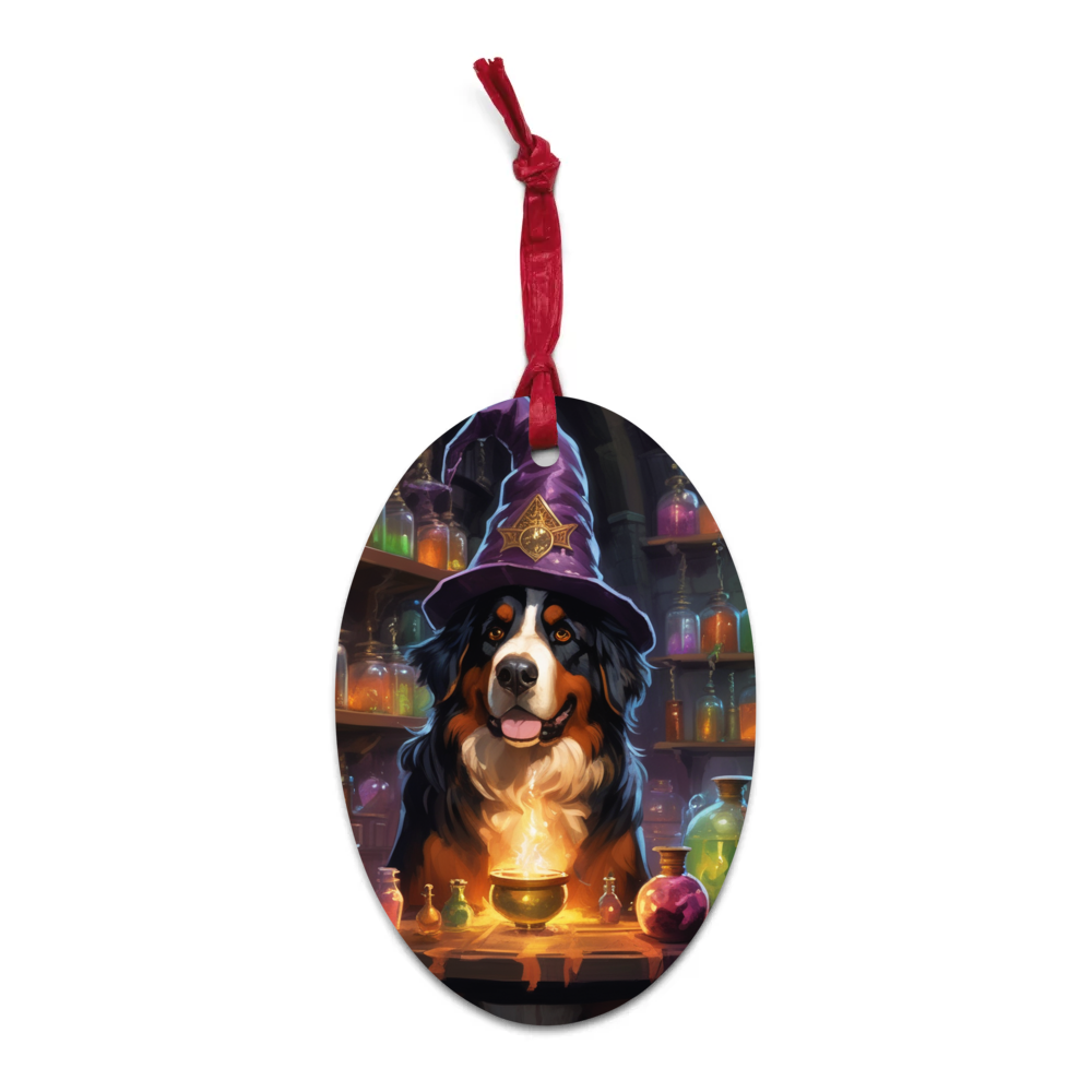 PugMug Custom Bernese Mountain Dog Wooden Ornament