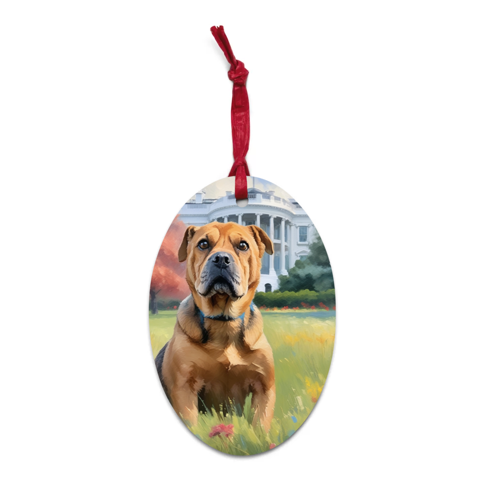PugMug Custom Halina Wooden Ornament