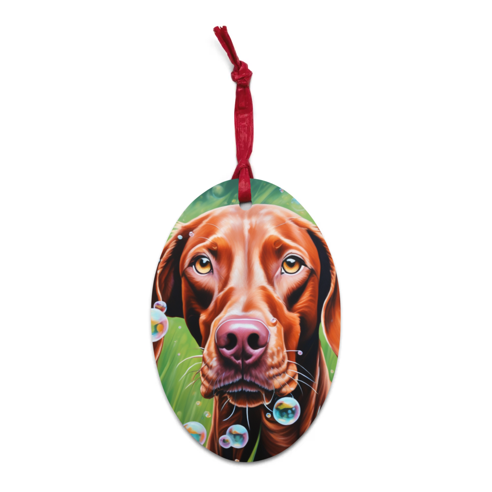 PugMug Custom Vizsla Wooden Ornament
