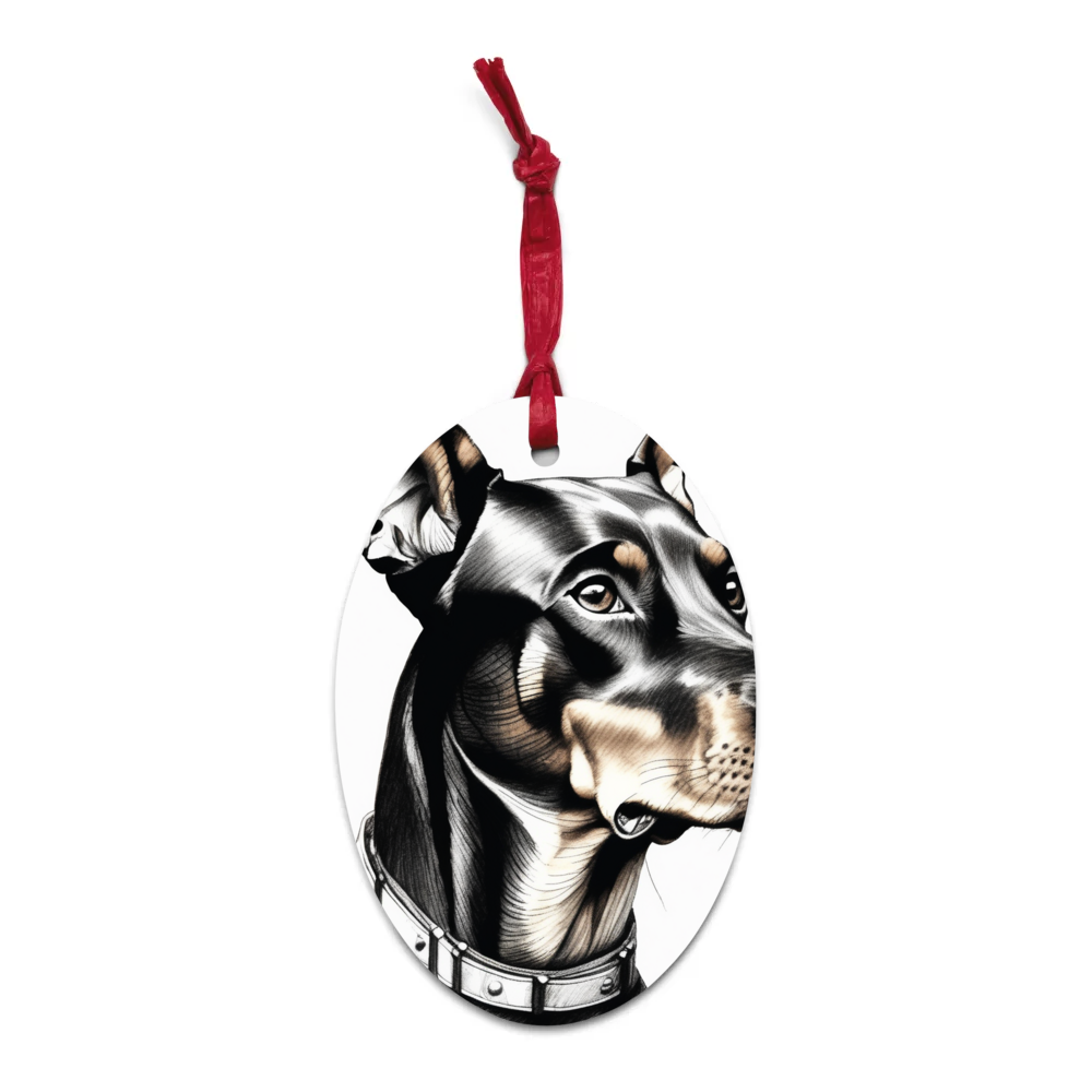 PugMug Custom Doberman Pinscher Wooden Ornament