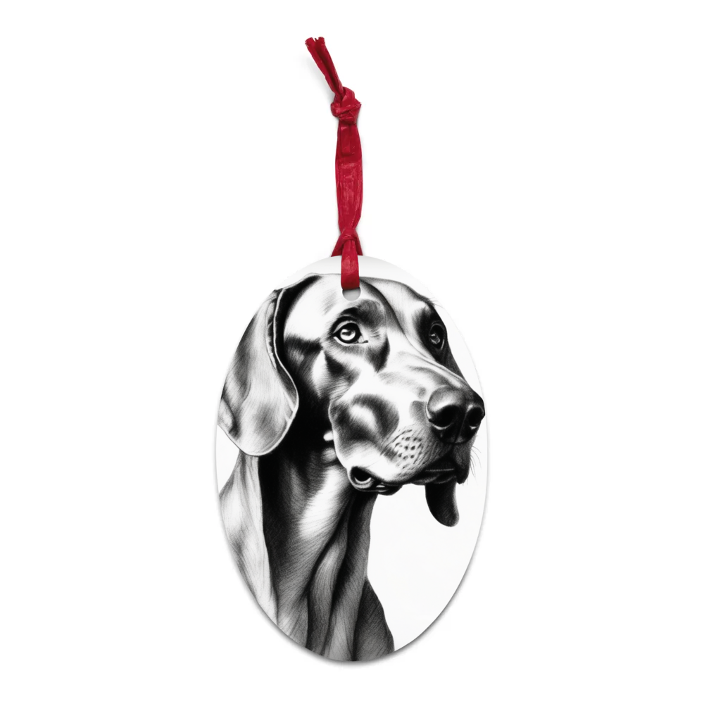 PugMug Custom Weimaraner Wooden Ornament