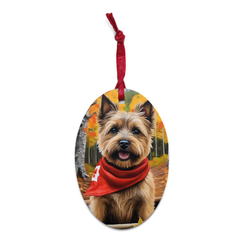 PugMug Custom Cairn Terrier Wooden Ornament