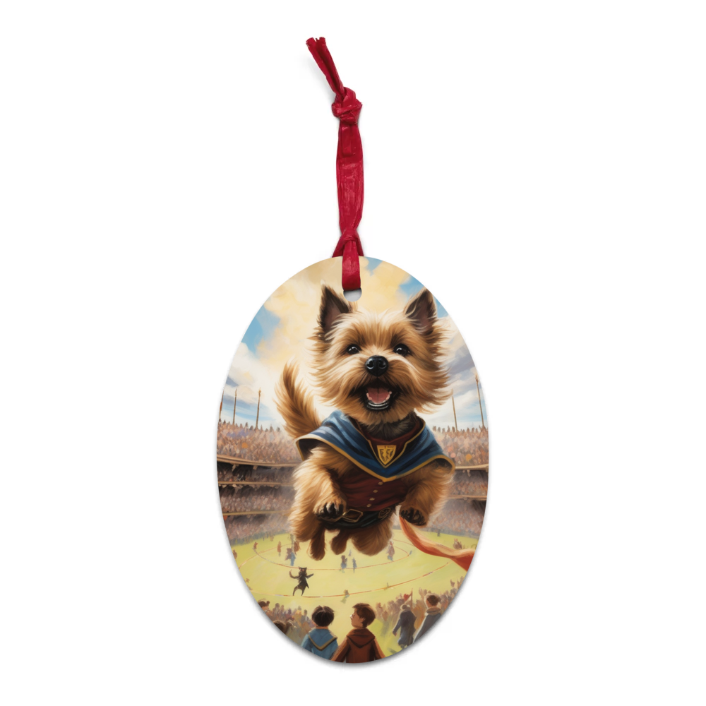 PugMug Custom Cairn Terrier Wooden Ornament