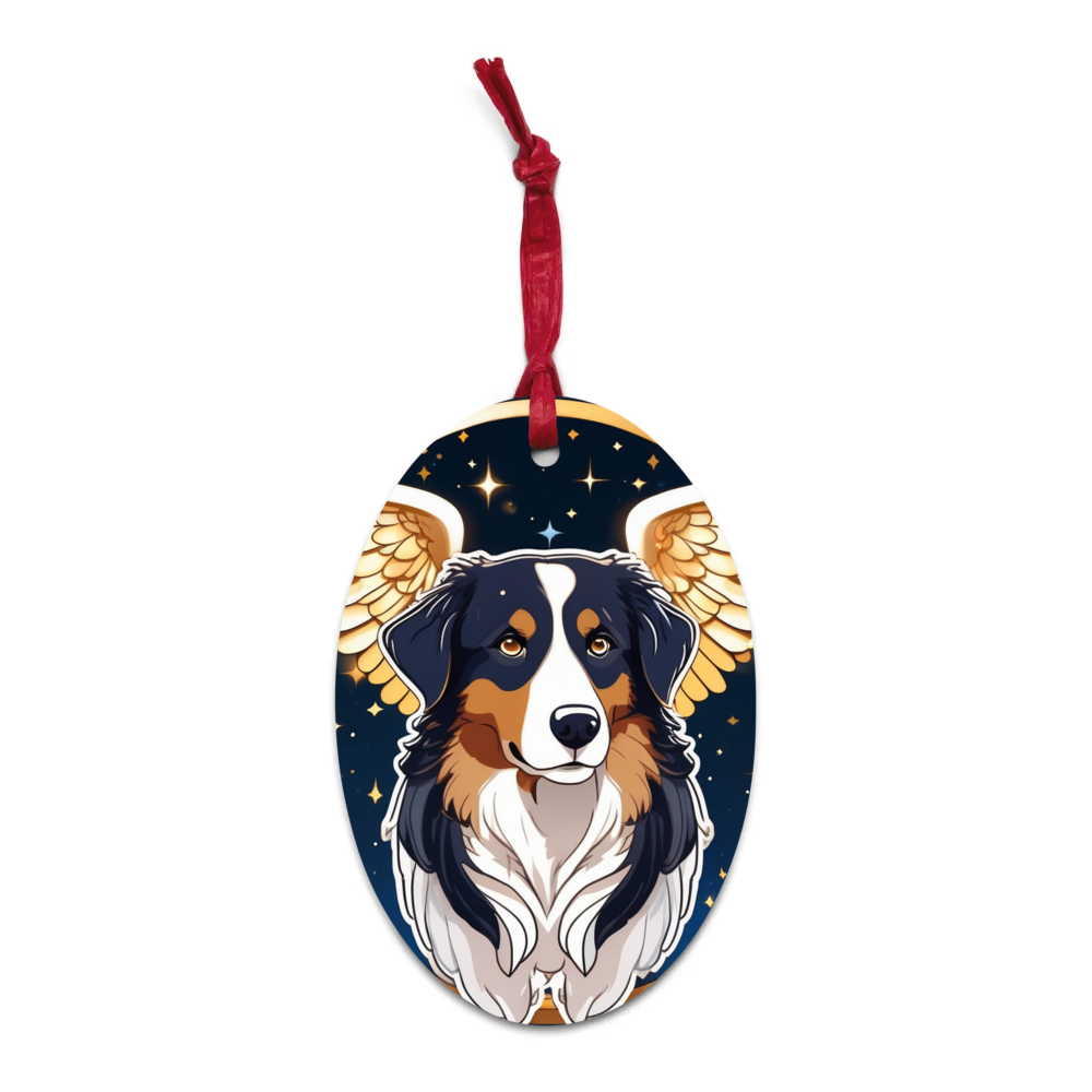 PugMug Custom Miniature American Shepherd Wooden Ornament