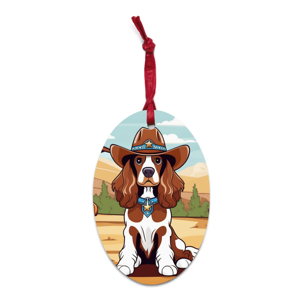 PugMug Custom Cocker Spaniel Wooden Ornament