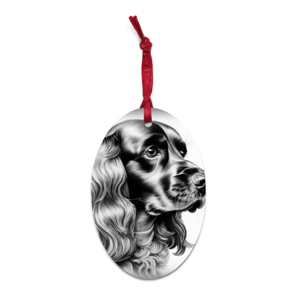 PugMug Custom Cocker Spaniel Wooden Ornament