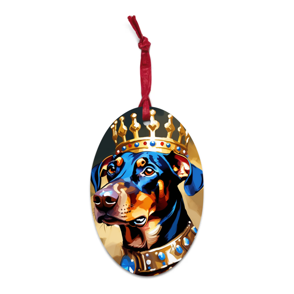 PugMug Custom Doberman Pinscher Wooden Ornament