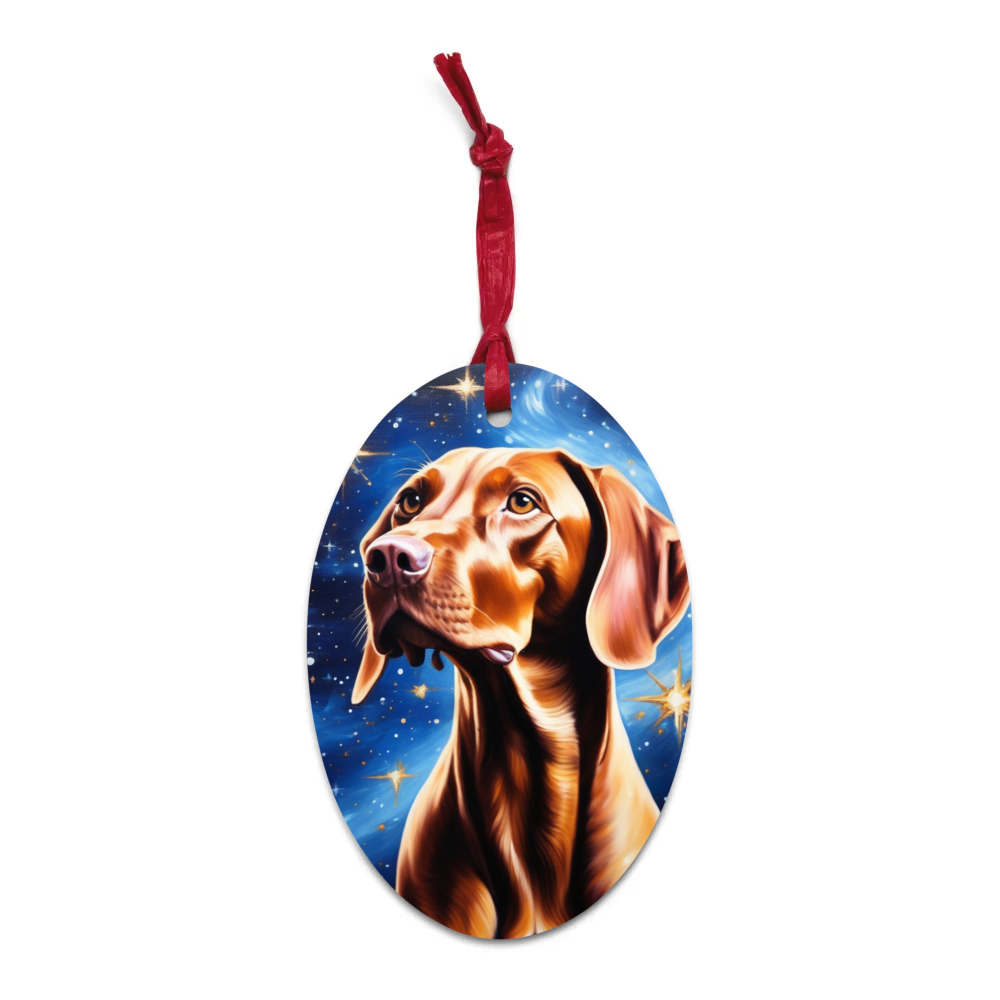 PugMug Custom Vizsla Wooden Ornament