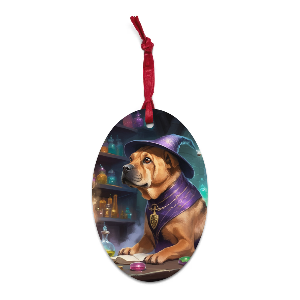 PugMug Custom Halina Wooden Ornament