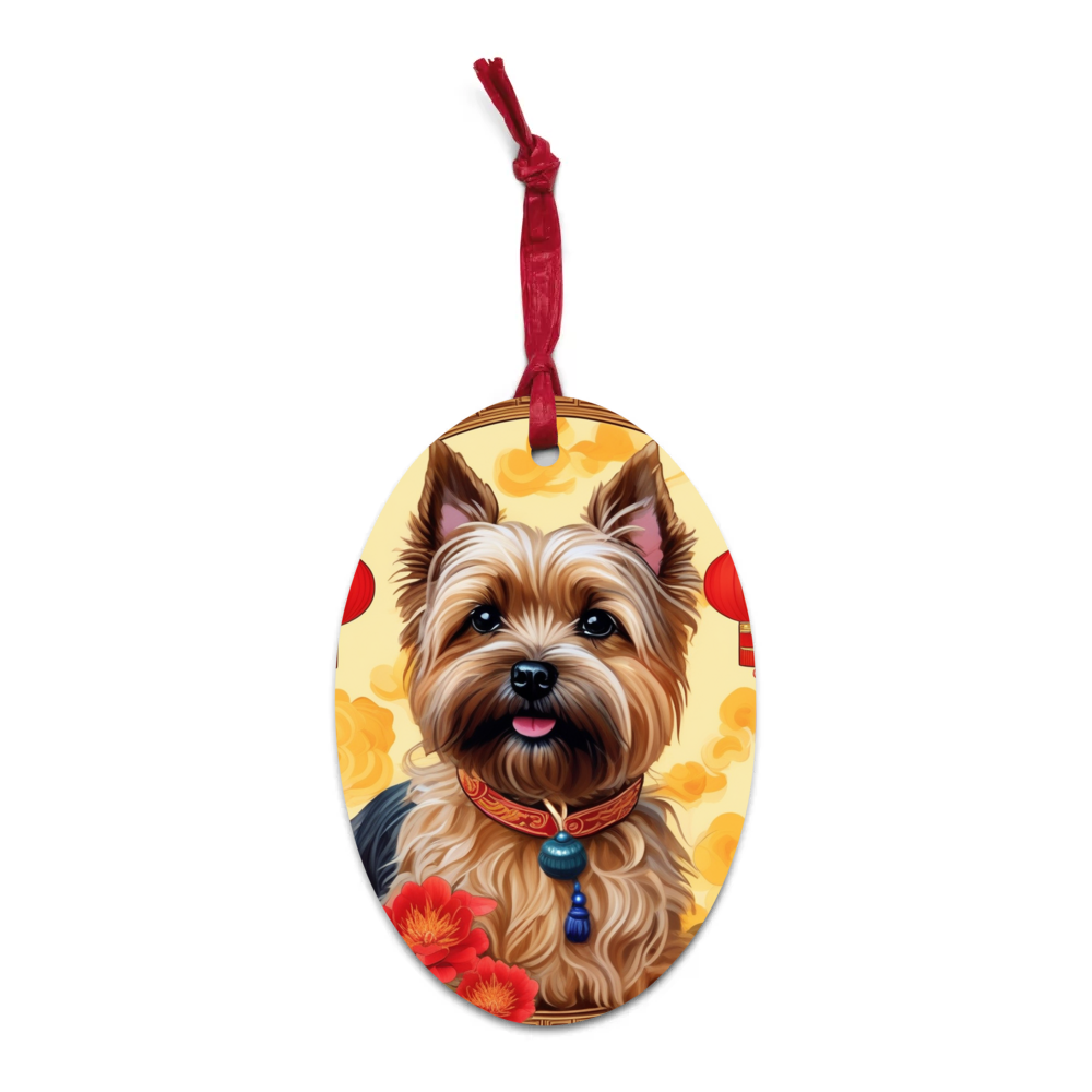 PugMug Custom Cairn Terrier Wooden Ornament