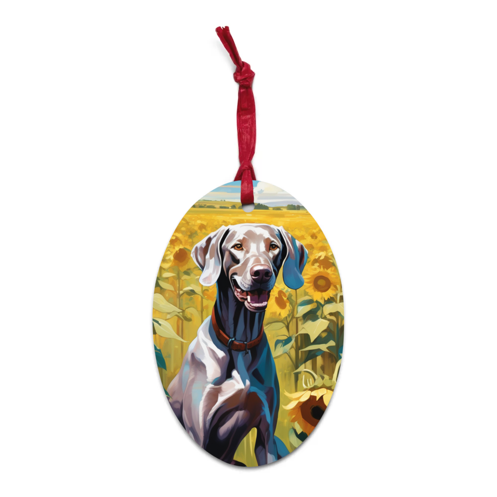 PugMug Custom Weimaraner Wooden Ornament