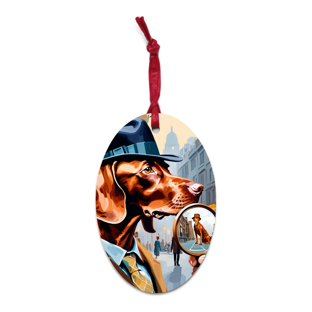 PugMug Custom Vizsla Wooden Ornament