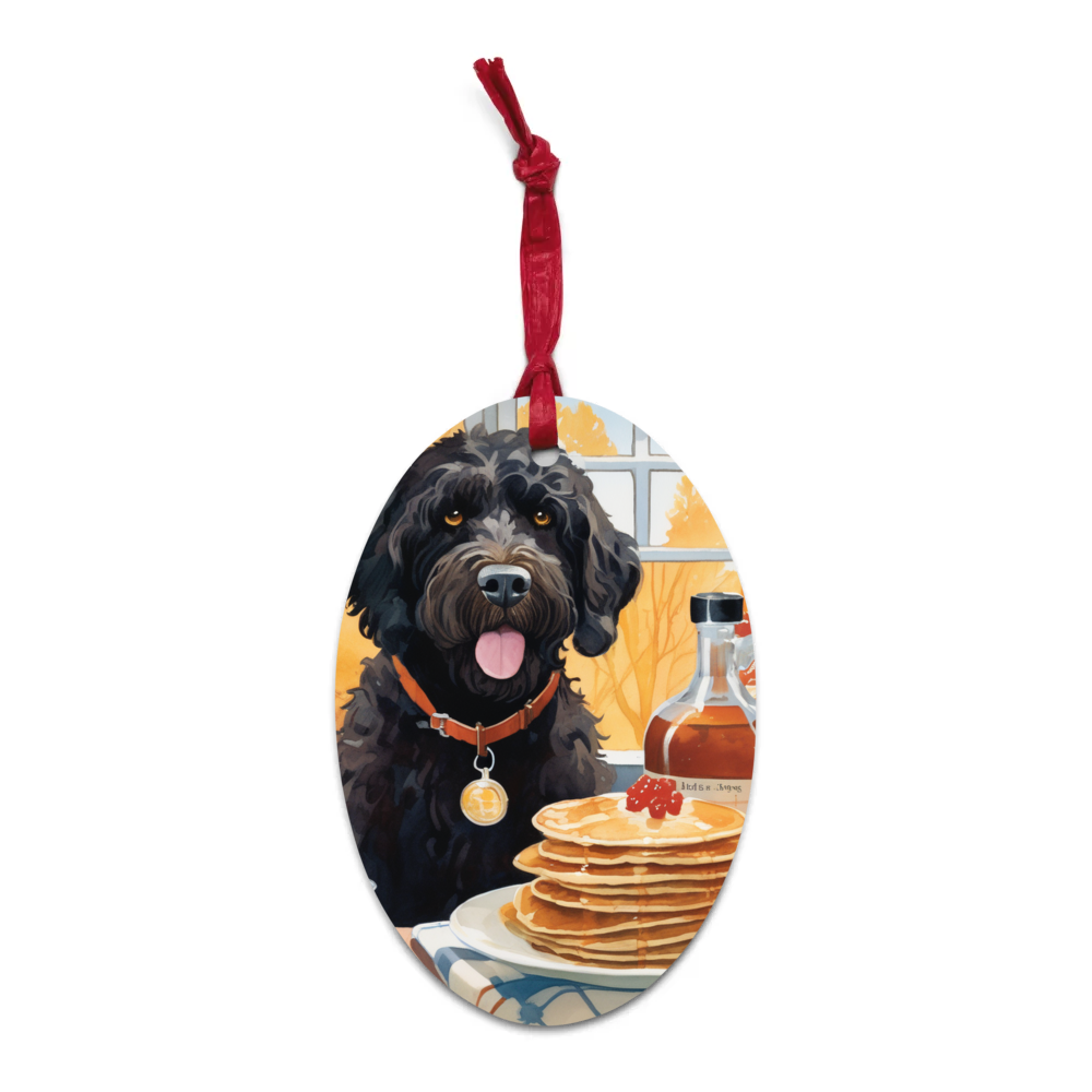 PugMug Custom Portuguese Water Dog Wooden Ornament