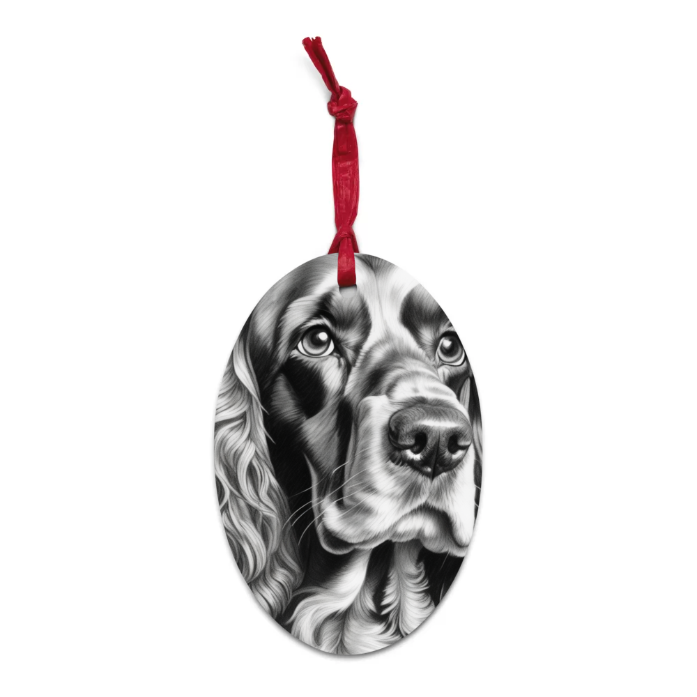 PugMug Custom English Cocker Spaniel Wooden Ornament