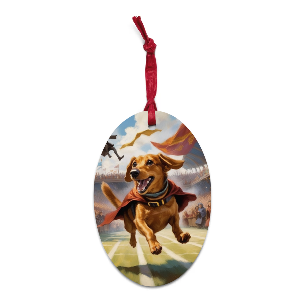 PugMug Custom Rex Wooden Ornament