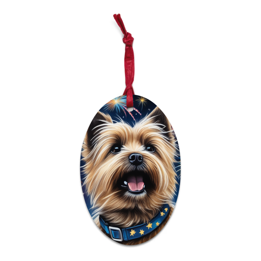 PugMug Custom Cairn Terrier Wooden Ornament