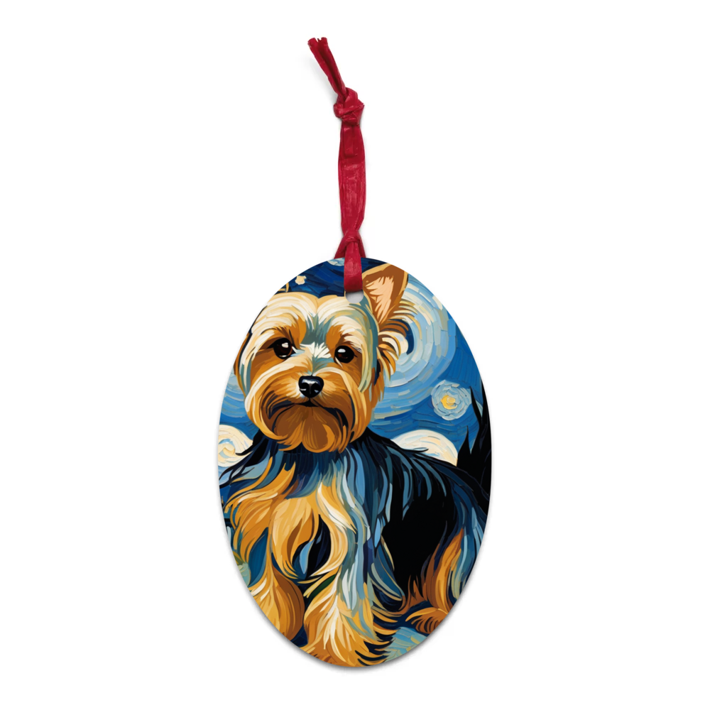 PugMug Custom Yorkshire Terrier Wooden Ornament