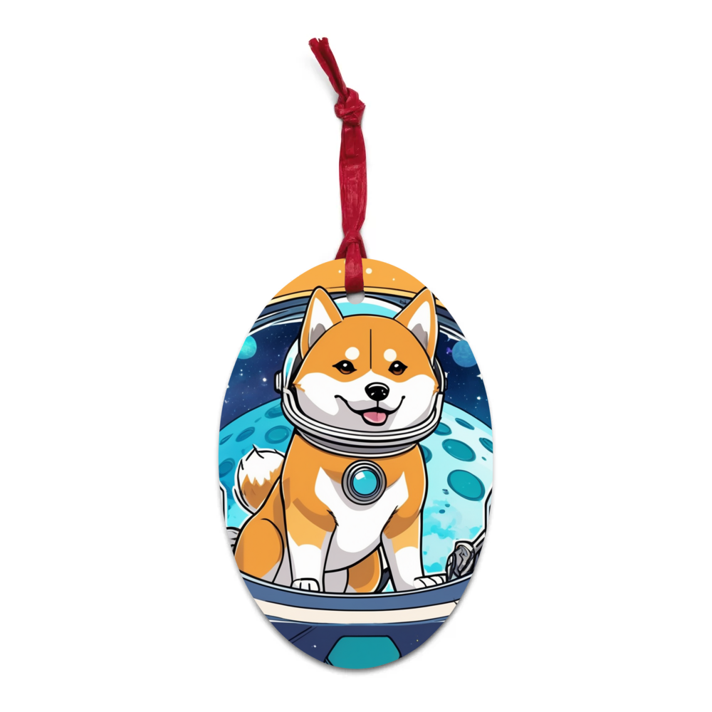 PugMug Custom Shiba Inu Wooden Ornament