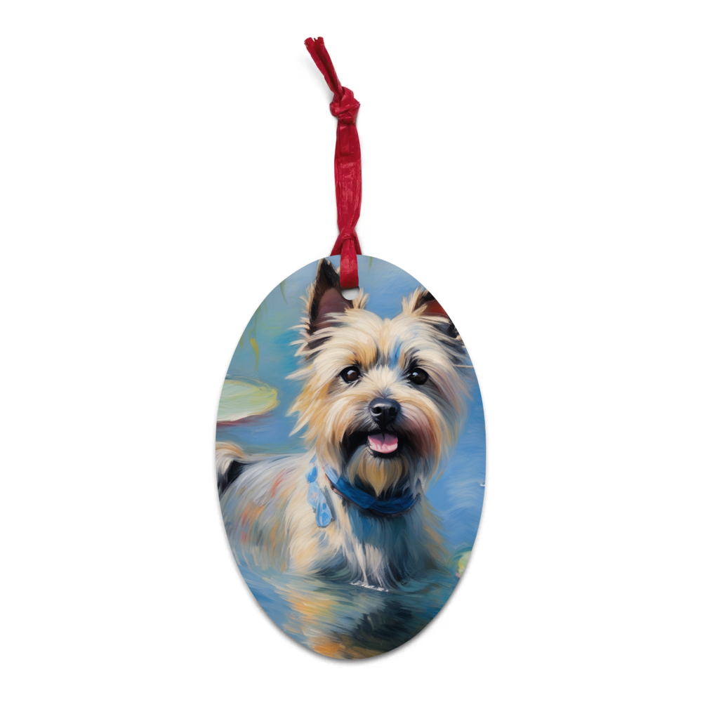 PugMug Custom Cairn Terrier Wooden Ornament