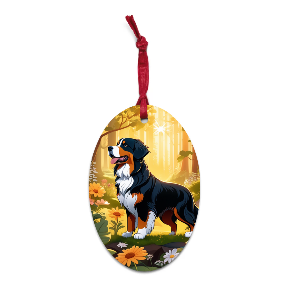 PugMug Custom Bernese Mountain Dog Wooden Ornament