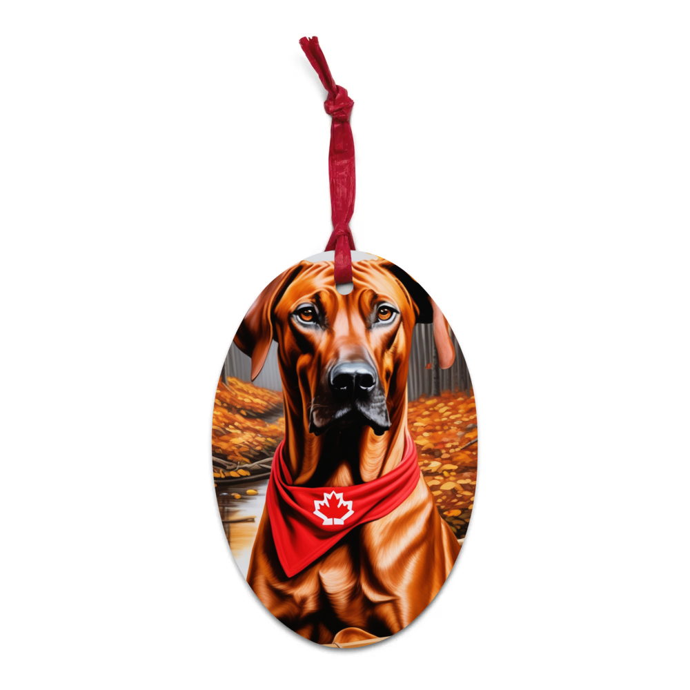 PugMug Custom Rhodesian Ridgeback Wooden Ornament