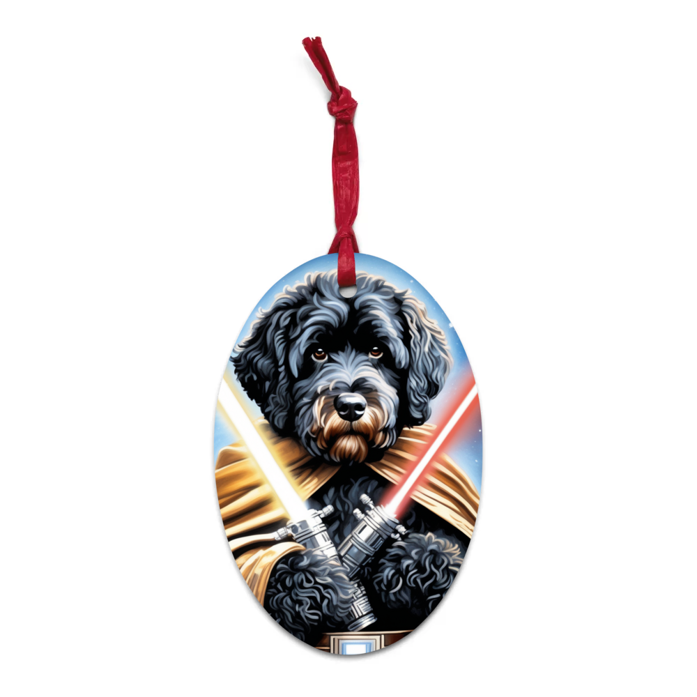 PugMug Custom Portuguese Water Dog Wooden Ornament