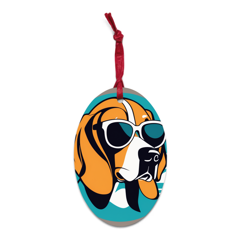 PugMug Custom Beagle Wooden Ornament