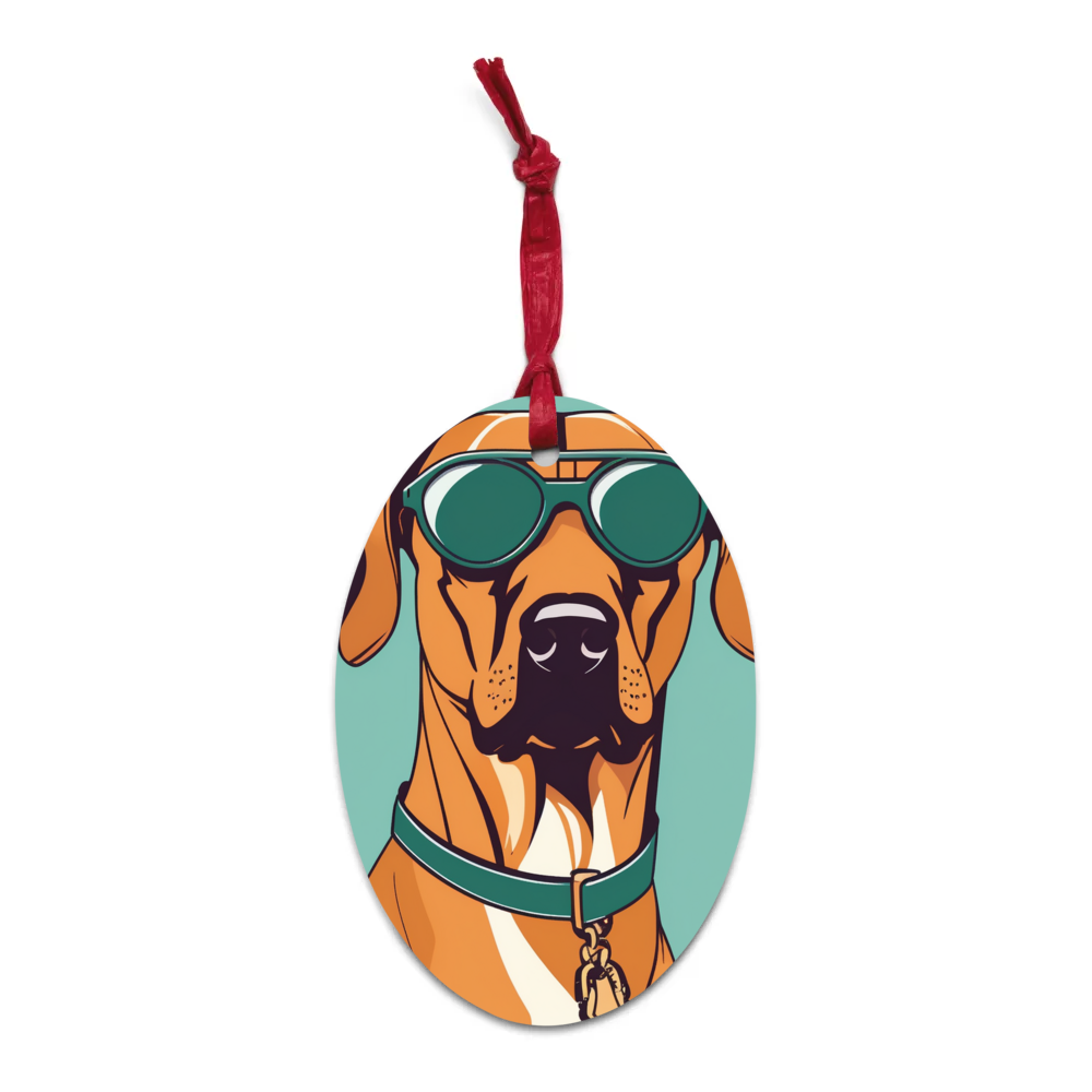 PugMug Custom Rhodesian Ridgeback Wooden Ornament
