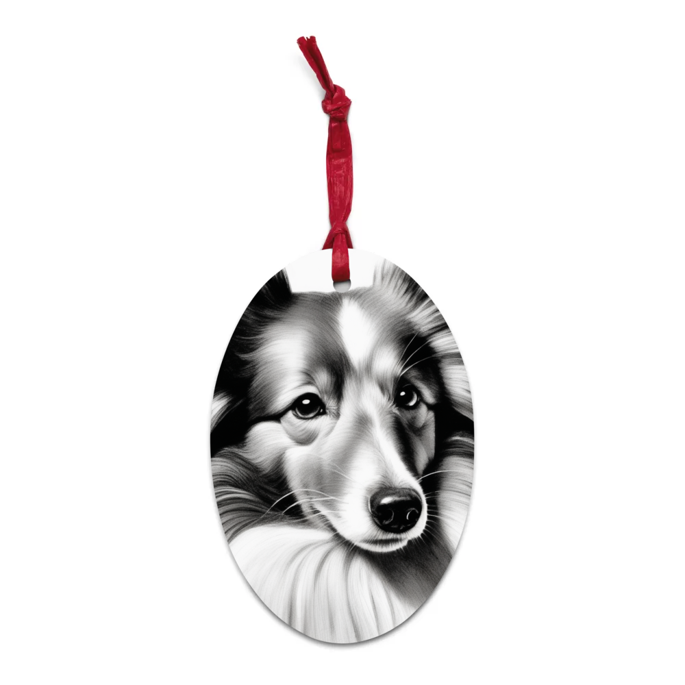 PugMug Custom Shetland Sheepdog Wooden Ornament