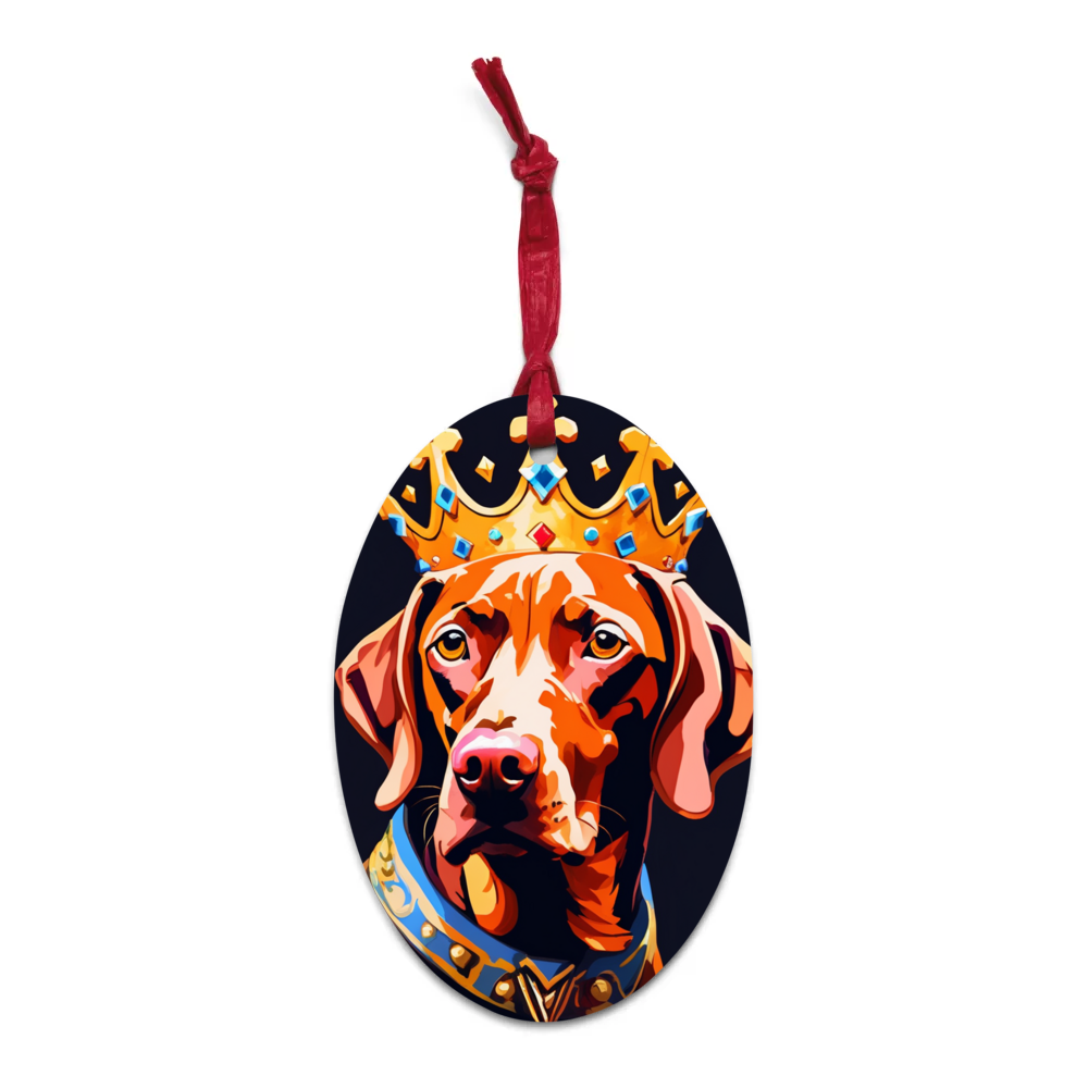 PugMug Custom Vizsla Wooden Ornament