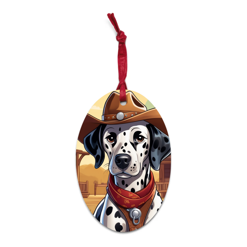 PugMug Custom Dalmatian Wooden Ornament