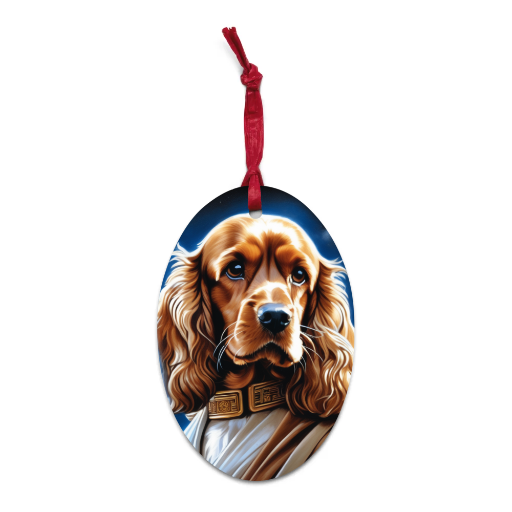 PugMug Custom Cocker Spaniel Wooden Ornament