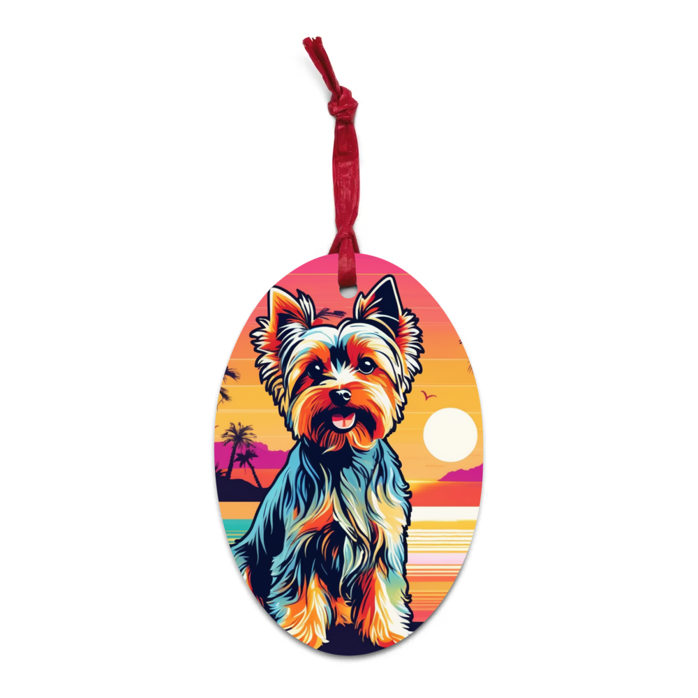 PugMug Custom Yorkshire Terrier Wooden Ornament