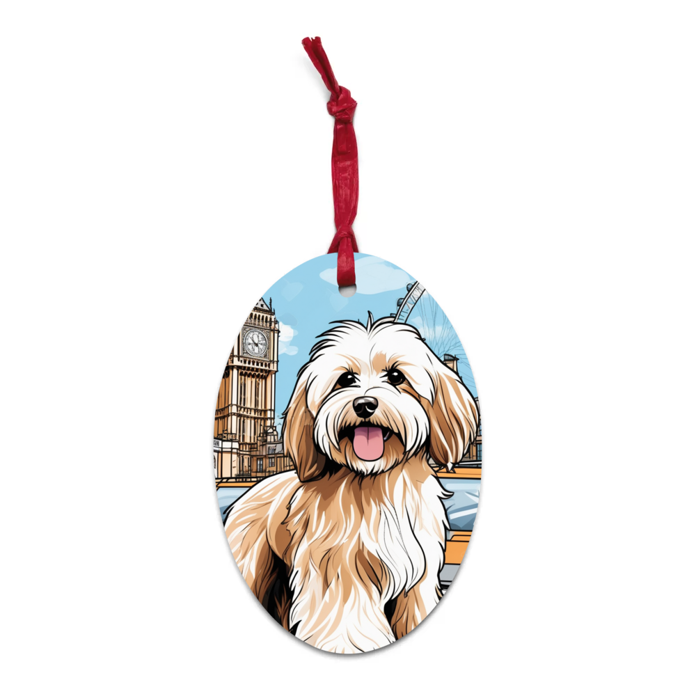PugMug Custom Tan Havanese Dog Wooden Ornament