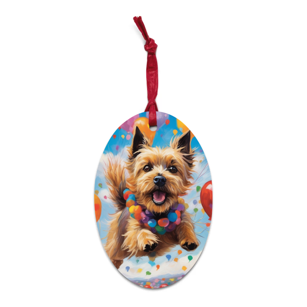 PugMug Custom Cairn Terrier Wooden Ornament